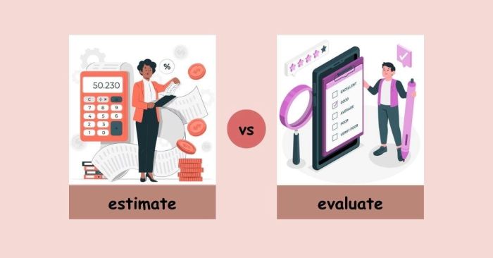 estimate vs evaluate